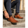 Pantofi barbati casual din piele naturala maro cu perforatii 267M